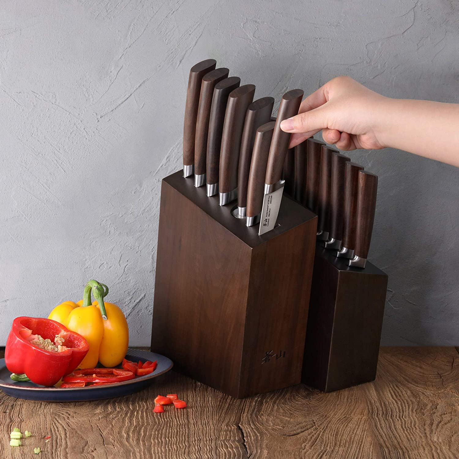 Cangshan a Series Swedish Steel Forged 16 Piece Knife Block Set