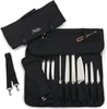 Chef’S Knife Roll Bag (14 Slots) Holds 10 Knives plus Meat Cleaver, Utility Pocket, and 4 Tasting Spoons! Our Durable Knife Carrier Includes Shoulder Strap and Name Card Holder. (Knives Not Included)