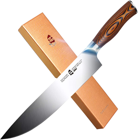 TUO Chef Knife, Pro 10 Inch Chef S Knife, German High Carbon Stainless Steel Anti-Rust Kitchen Knives, Ergonomic Handle Fiery Phoenix Series Cutlery