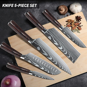 Dfito Kitchen Chef Knife Sets, 3.5-8 Inch Set Boxed Knives 440A Stainless Steel Ultra Sharp Japanese Knives, 5 Pieces Knife Sets for Professional Chefs
