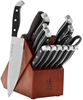 J.A. Henckels International Statement Kitchen Knife Set, 15-Pc, Chef Knife, Knife Sharpener, Kitchen Knife Set, Dark Brown
