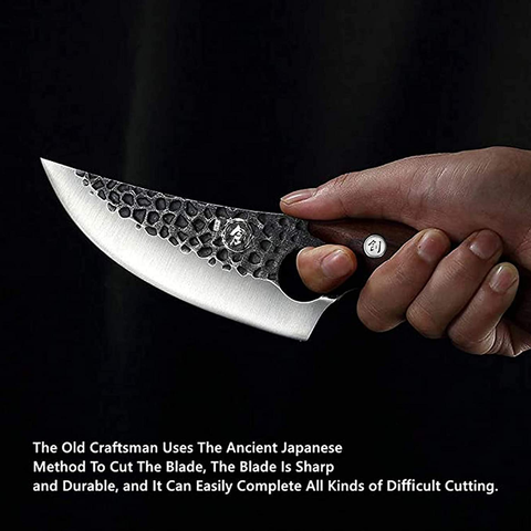 Image of Forged Viking Knives, Husk Chef Knife Butcher Knives Handmade Fishing Filet & Bait Knife Japanese Chef Knife Boning Knife Japan Knives Meat Cleaver for Kitchen or Camping