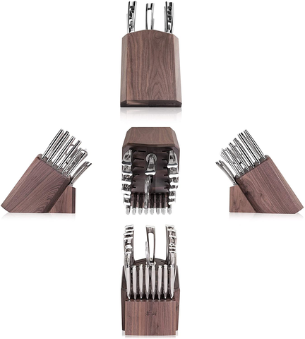 Image of Cangshan N1 Series 1022377 23-Piece German Steel Forged Knife Block Set, Walnut Block