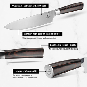 Knife Set, Imarku 16-Pieces Premium Kitchen Knife Set, German Stainless Steel Knife Set with Block and Knife Sharpener