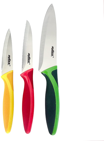 Image of ZYLISS 3 Piece Value Knife Set with Sheath Covers, Stainless Steel