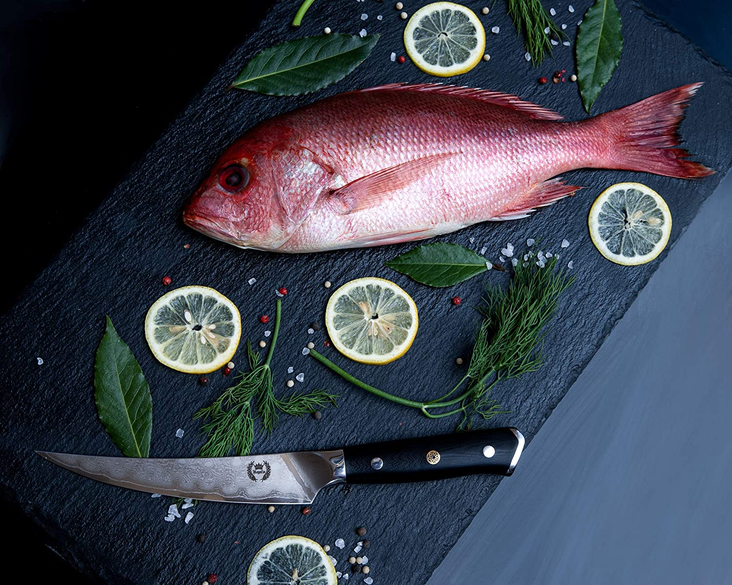 Boning / Fillet Knife: Professional Japanese 6 Inch Razor Sharp AUS10 Premium High Carbon 67 Layer Damascus Stainless Super Steel Full Tang Chef’S Knives W/ G-10 Handle by Regalia Knives