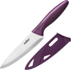 Zyliss - 31380 ZYLISS Utility Paring Kitchen Knife with Sheath Cover, 5.5-Inch Stainless Steel Blade, Purple