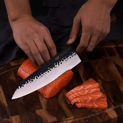 Image of 8 Inch Chef Knife by Findking-Dynasty Series-3 Layer 9CR18MOV Clad Steel W/Octagon Handle Gyuto Knife
