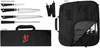 Shun Sora 5-Piece Student Set Including Stainless Steel Chef’S 3.5 Paring, 9-Inch Bread, Honing Steel and 8-Slot, Black Nylon Knife Roll for Carrying Convenience