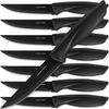 Home Hero 8 Pcs Stainless Steel Steak Knife Set - Serrated Steak Knives Set - Dishwasher Safe - (Black, Stainless Steel)