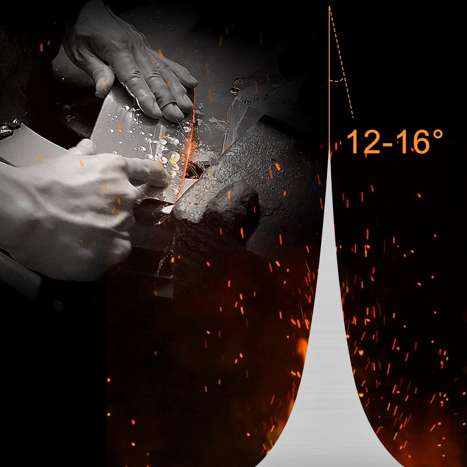 TUO Vegetable Cleaver- Chinese Chef’S Knife - Stainless Steel Kitchen Cutlery - Pakkawood Handle - Gift Box Included - 7 Inch - Fiery Phoenix Series