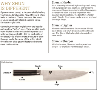 Shun Premier Kiritsuke Kitchen Knife, 8 Inch, Handcrafted in Japan, TDM0771, Silver