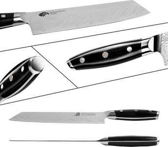 TUO Kiritsuke Chef Knife - Vegetable Cleaver Kitchen Knife 8.5-Inch High Carbon Stainless Steel - Japanese Knives with G10 Full Tang Handle - Black Hawk-S Knives Including Gift Box