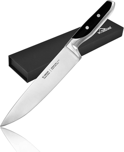 BC.HINGER Professional Chef Knife, 8 Inch Pro Kitchen Knife, German High Carbon Stainless Steel Knife with Ergonomic Handle and Gift Box,Ultra Sharp Blade,Suitable for All Cutting Task
