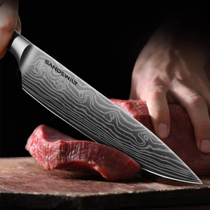 Professional Kitchen Knives High Carbon Stainless Steel Chef Knife Set,3Pcs Ultra Sharp Japanese Knife with Sheath,Ergonomic Pakkawood Handle Elegant Gift Box for Home or Restaurant