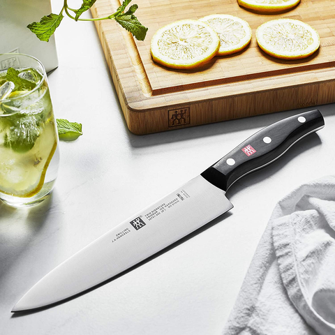 Image of ZWILLING Twin Signature 7-Pc Kitchen Knife Set with Block, Chef Knife, Paring Knife, Utility Knife, Knife Sharpener, Kitchen Shears