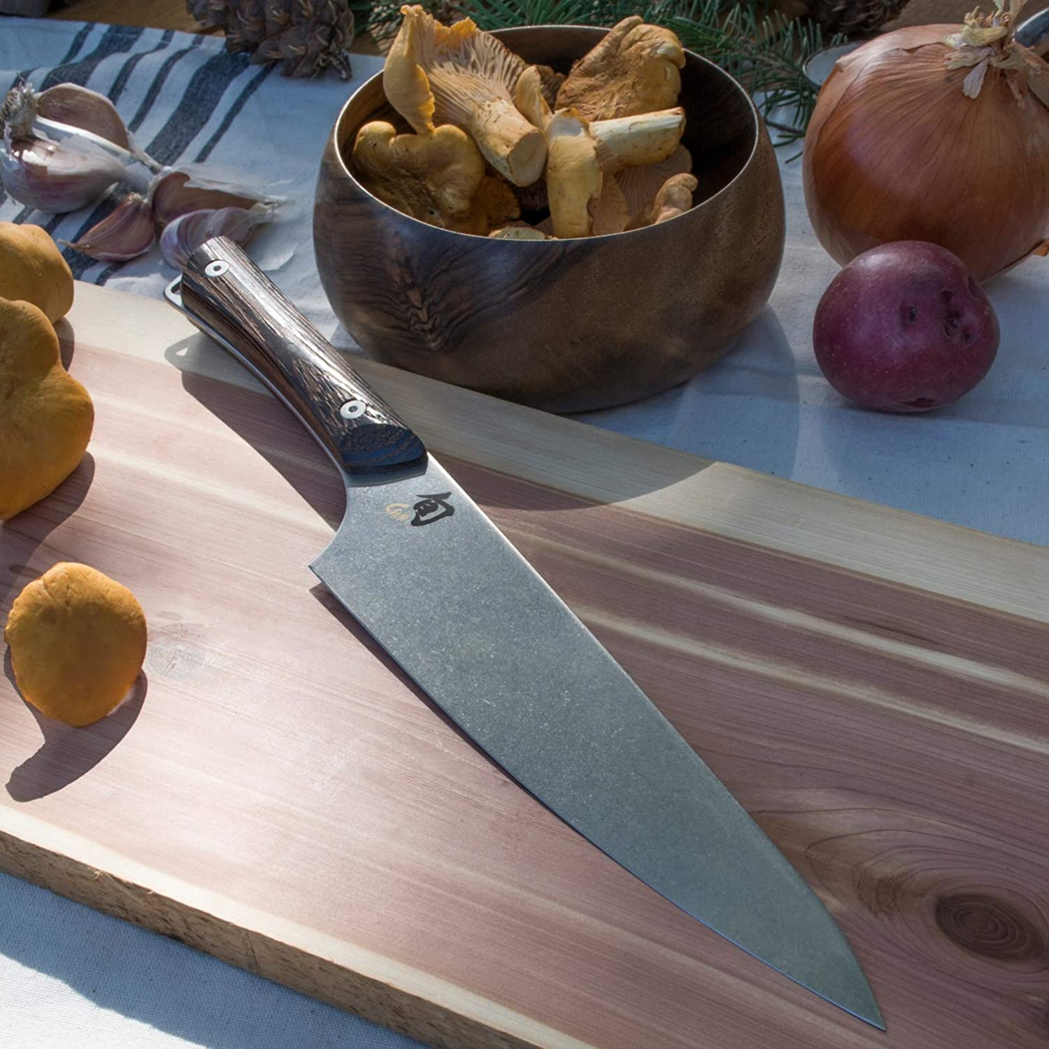 Shun Cutlery Kanso 8-Inch Stainless Steel, All Purpose, Durable, Essential, Handcrafted Japanese Gyuto Style Chef’S Knife; Scratch Resistant Heritage Finish for Kitchen Food Preparation Tasks at Home