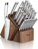 Cangshan N1 Series 1022377 23-Piece German Steel Forged Knife Block Set, Walnut Block