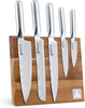 Laguiole 5-Piece Professional Chef'S Knife Set with Magnetic Wood Board Holder for Kitchen