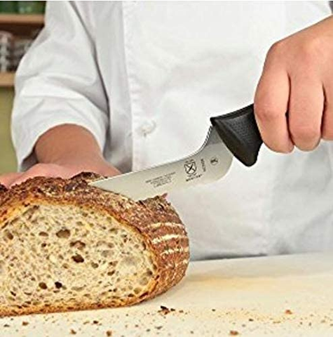 Image of Mercer Culinary M23210 Millennia 10-Inch Wide Wavy Edge Bread Knife, Black