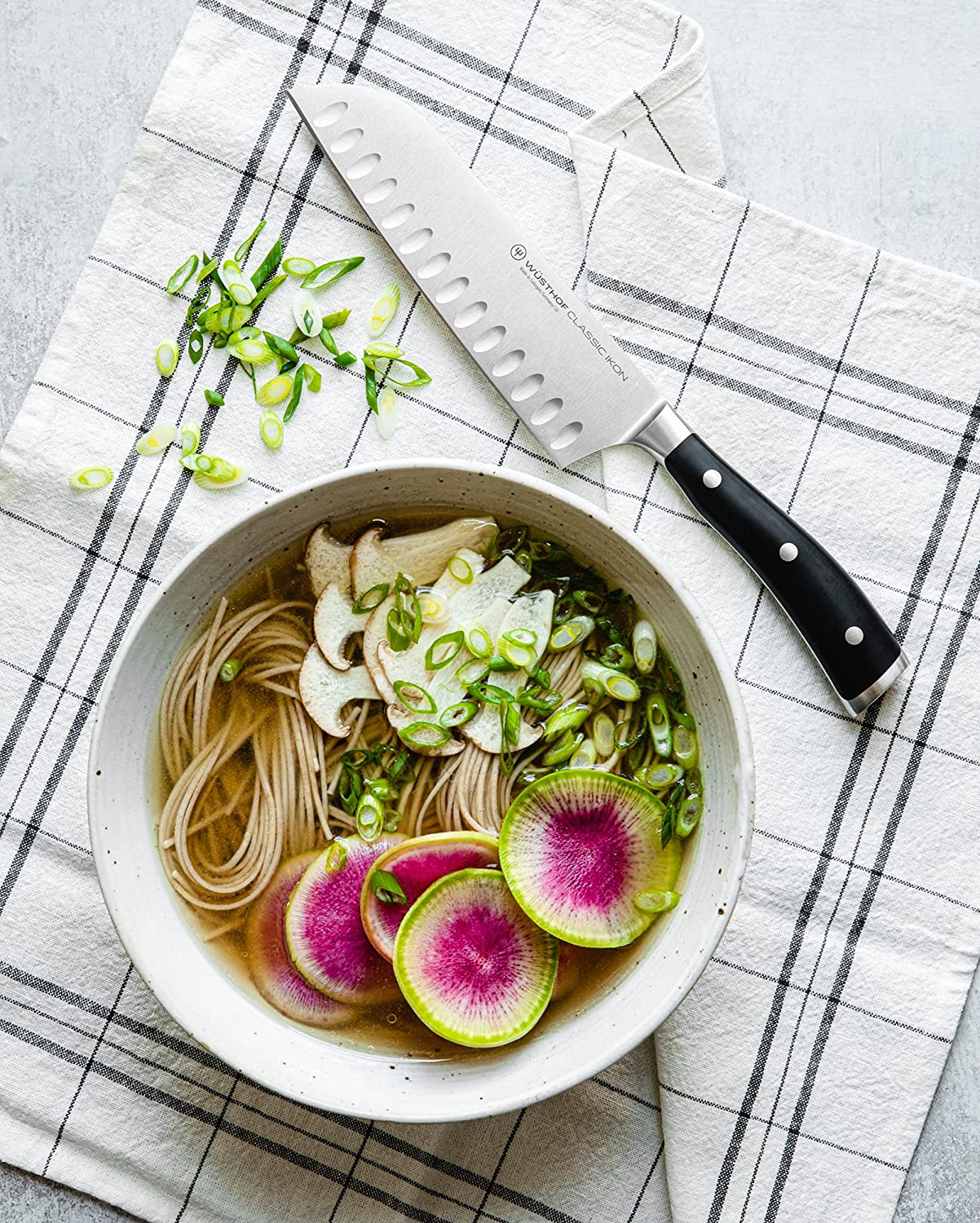 WÜSTHOF Classic IKON 7" Hollow Edge Santoku Knife