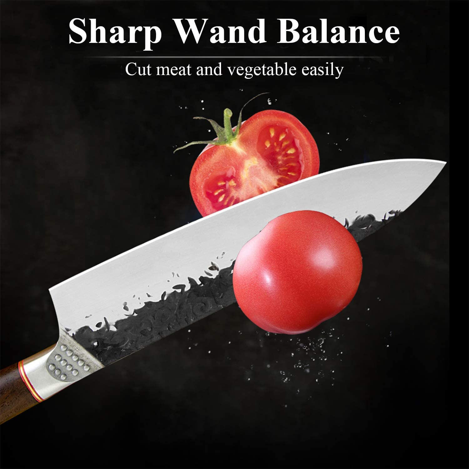 Chef Knife 8 Inch Professional Kitchen Knives High Carbon Steel Japanese Chef'S Knife Meat and Vegetable Cooking Knife for Home Restaurant