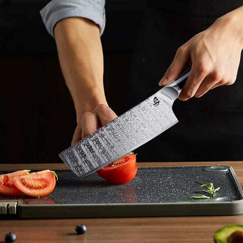 Image of TUO Nakiri Knife - 6.5 Inch Vegetable Cleaver Knife, Asian Chef Knife Forged AUS-8 Japanese Stainless Steel, Meat Cleaver with G10 Full Tang Handle - Falcon S Series with Gift Box