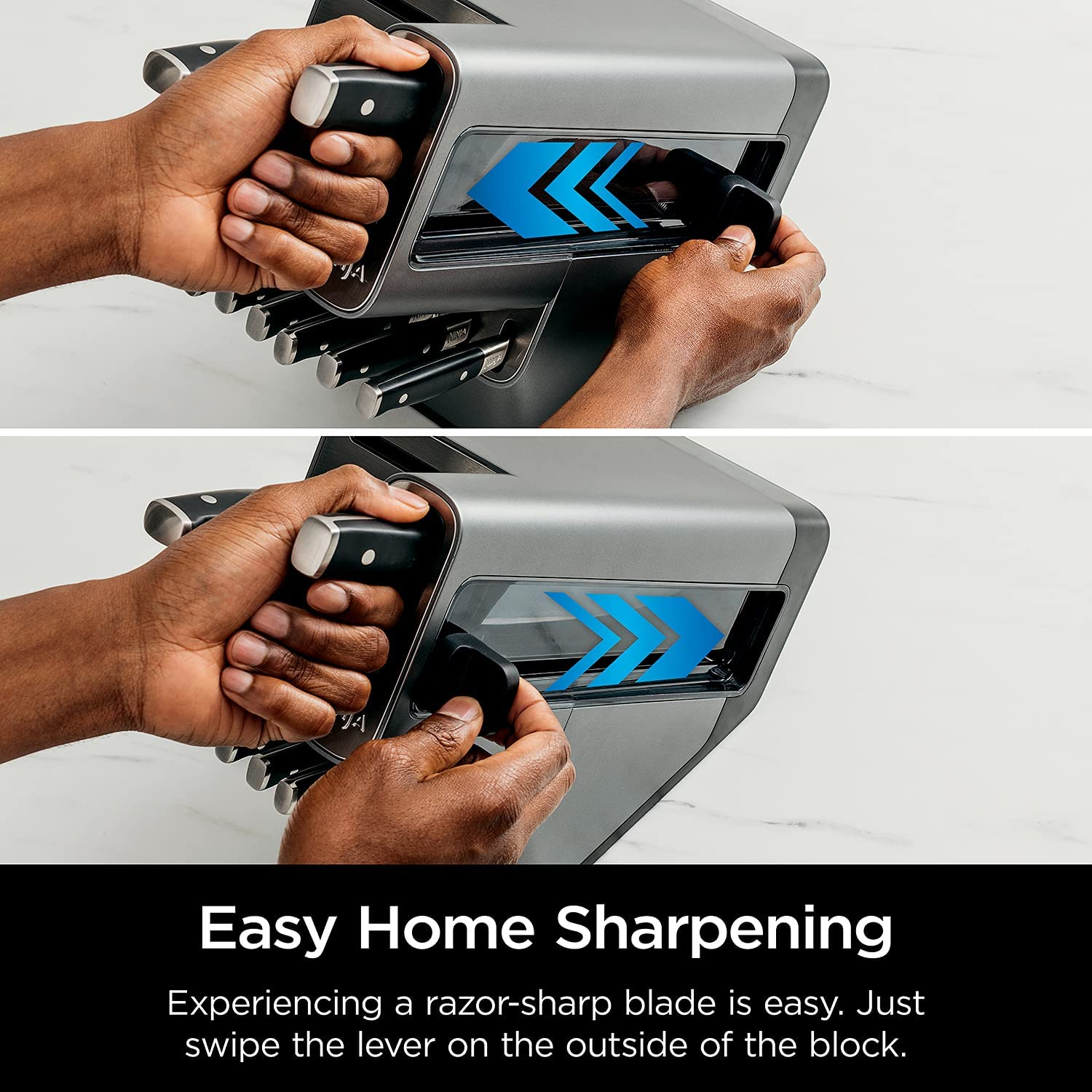 Ninja K32012 Foodi Neverdull Premium Knife System, 12 Piece Knife Block Set, Stainless Steel/Black