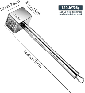 Meat Tenderizer,304 Stainless Steel Heavy Sturdy Meat Mallet/Pounder/Hammer Tool(1.65Lb)