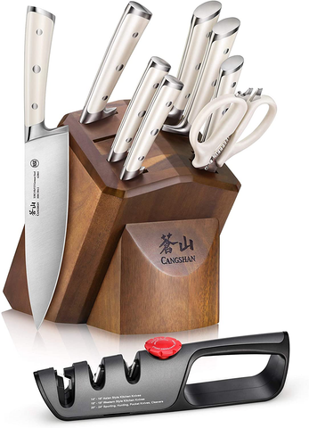 Image of Cangshan H1 Series 1026153 German Steel Forged 10-Piece Knife Block Set