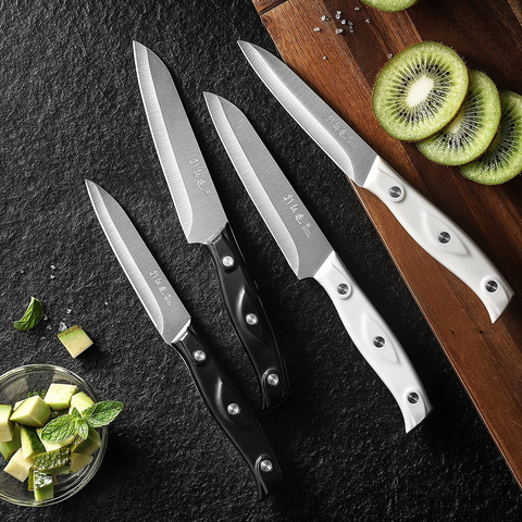 Image of 4PCS Paring Knife - 4/4.5 Inch Fruit and Vegetable Paring Knives - Ultra Sharp Kitchen Knife - Peeling Knives - German Stainless Steel-Abs Handle