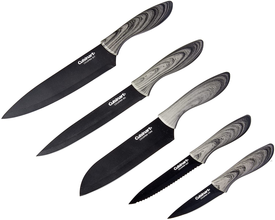 Cuisinart C55-10PBW 10Pc Ceramic Coated Knife Set-Faux Wood, One Size