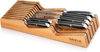 Saveur Selects 1026306 German Steel Forged 6-Piece Knife Set with Bamboo in Drawer Storage Knife Block