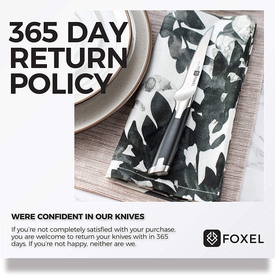 Foxel Best Steak Knives Knife Set of 4, 8, or 12 - Non Serrated Straight Edge Blade Razor Sharp - Rust Resistant Japanese VG10 Steel - Gift Box Set - Hand Wash Only