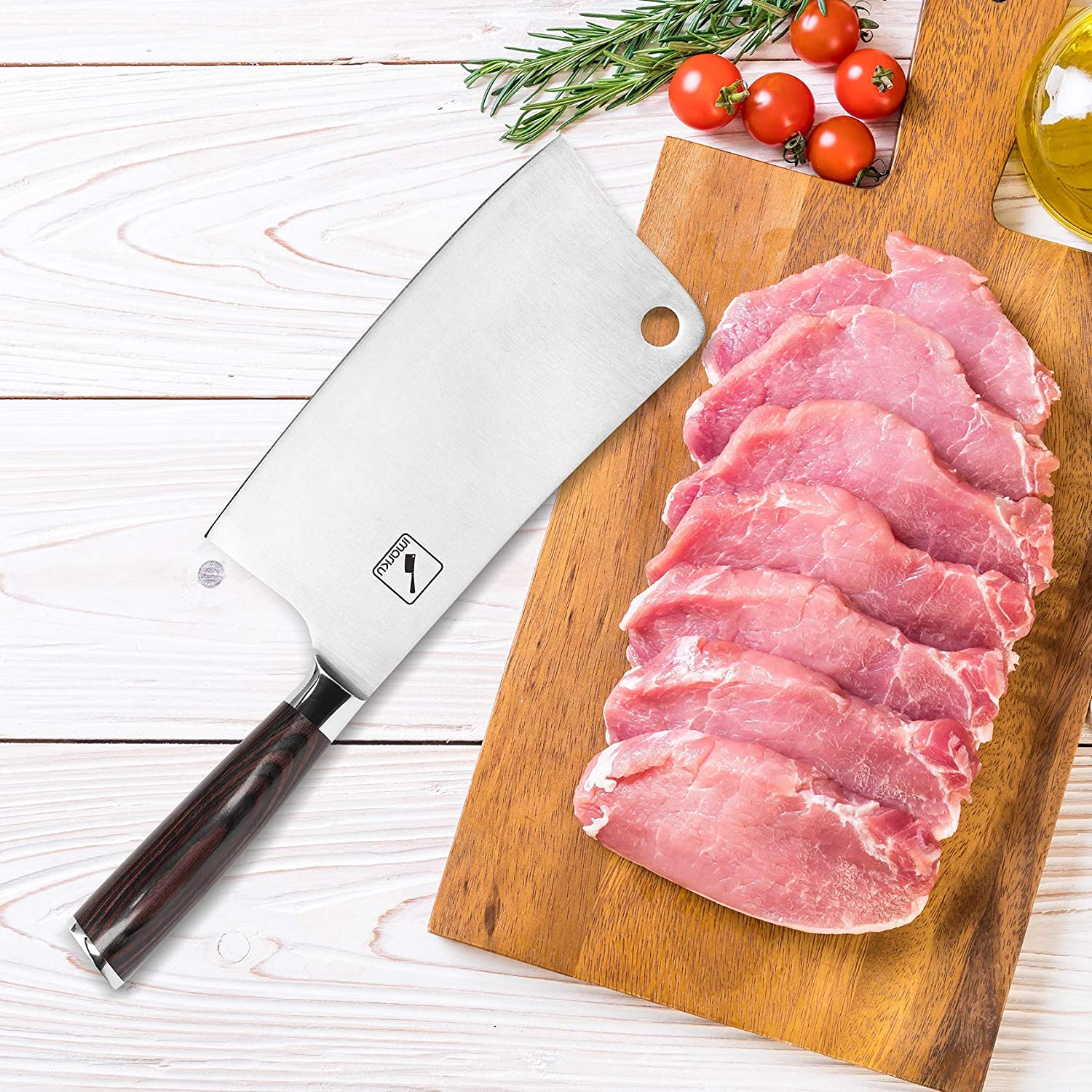 Cleaver Knife - Imarku 7 Inch Meat Cleaver - 7CR17MOV German High Carbon Stainless Steel Butcher Knife with Ergonomic Handle for Home Kitchen and Restaurant, Ultra Sharp