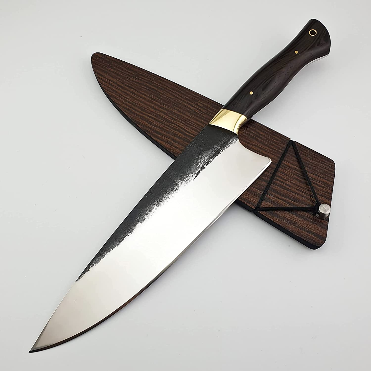 SS-1 Vetus Multipurpose Chefs Knife with Finger Guard|8 Inches 12C27 Stainless Steel Super Sharp Chefs Knives| Ergonomic Wangy Handle Comes with Saya and Gift Box