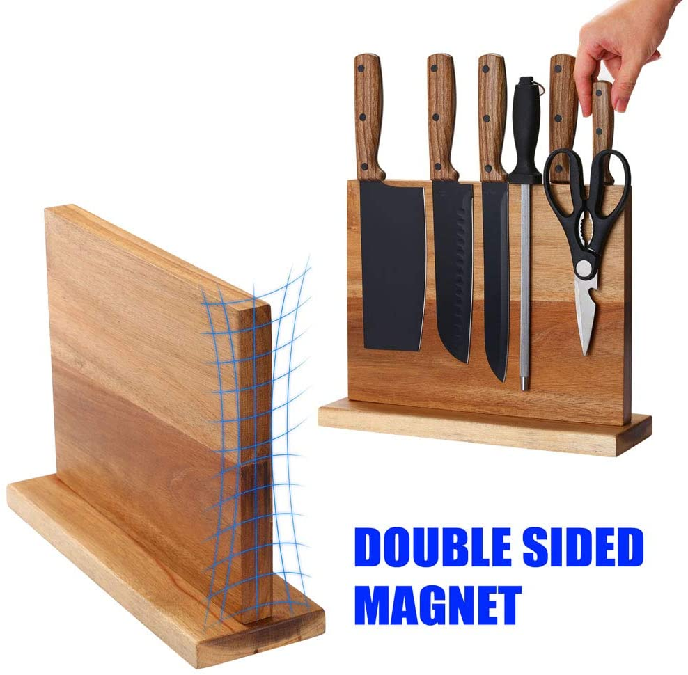 Home Kitchen Magnetic Knife Block Holder Rack Magnetic Stands with Strong Enhanced Magnets Multifunctional Storage Knife Holder