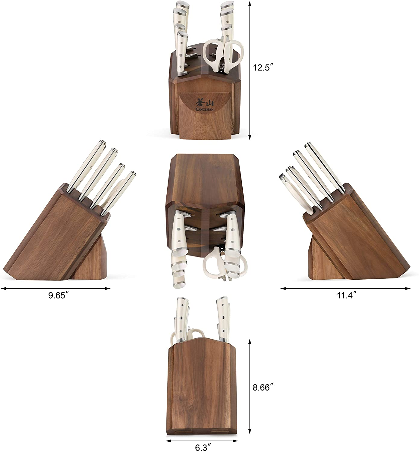 Cangshan H1 Series 1026153 German Steel Forged 10-Piece Knife Block Set