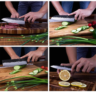 FINDKING Dynasty Series 4Pcs in One Kitchen Knife Set, Included Chef Knife & Santoku Knife & Nakiri Knife & Utility Knife