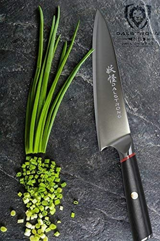 Image of DALSTRONG Chef Knife - 8 Inch - Phantom Series - Japanese High-Carbon AUS8 Steel Kitchen Knife - Pakkawood Handle - Cooking Knife - Sheath Included