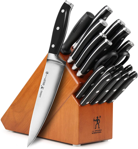 Image of J.A. Henckels International Forged Premio 19-Piece Knife Set with Cherry Block