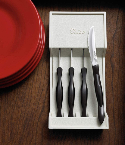 Image of Four (4) - Cutco Classic Black Table Steak Knives #1759 - Manufacture Sealed