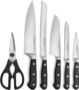 Wusthof Classic 7 Piece Slim Knife Set with Acacia Block
