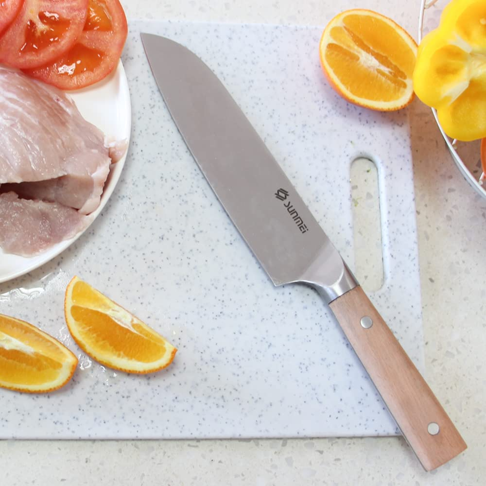 Sunmei 8 Inch Chef'S Knife, High Carbon 5Cr15Mov Stainless Steel Kitchen Knives with Wooden Handle, Ultra Sharp, Best Choice for Home Kitchen and Restaurant(Original)
