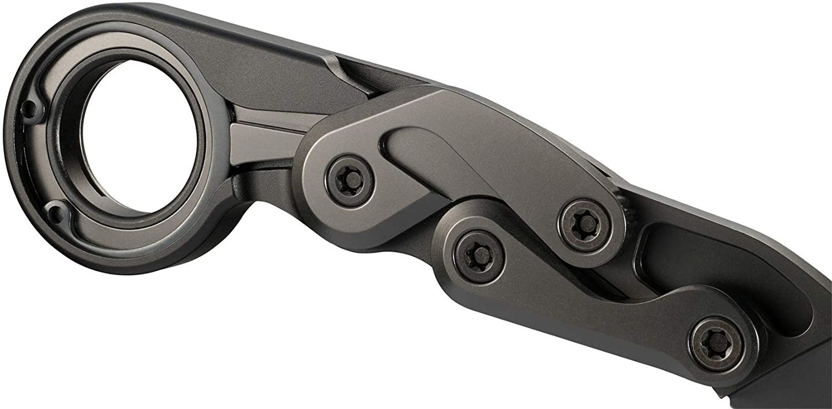 CRKT Provoke First Responder Folding Pocket Knife: Morphing Karambit, D2 Blade Steel, Kinematic Pivot Action, Integrated Safety Lock, Low Profile Pocket Clip, Glass Breaker, Sheath 4042