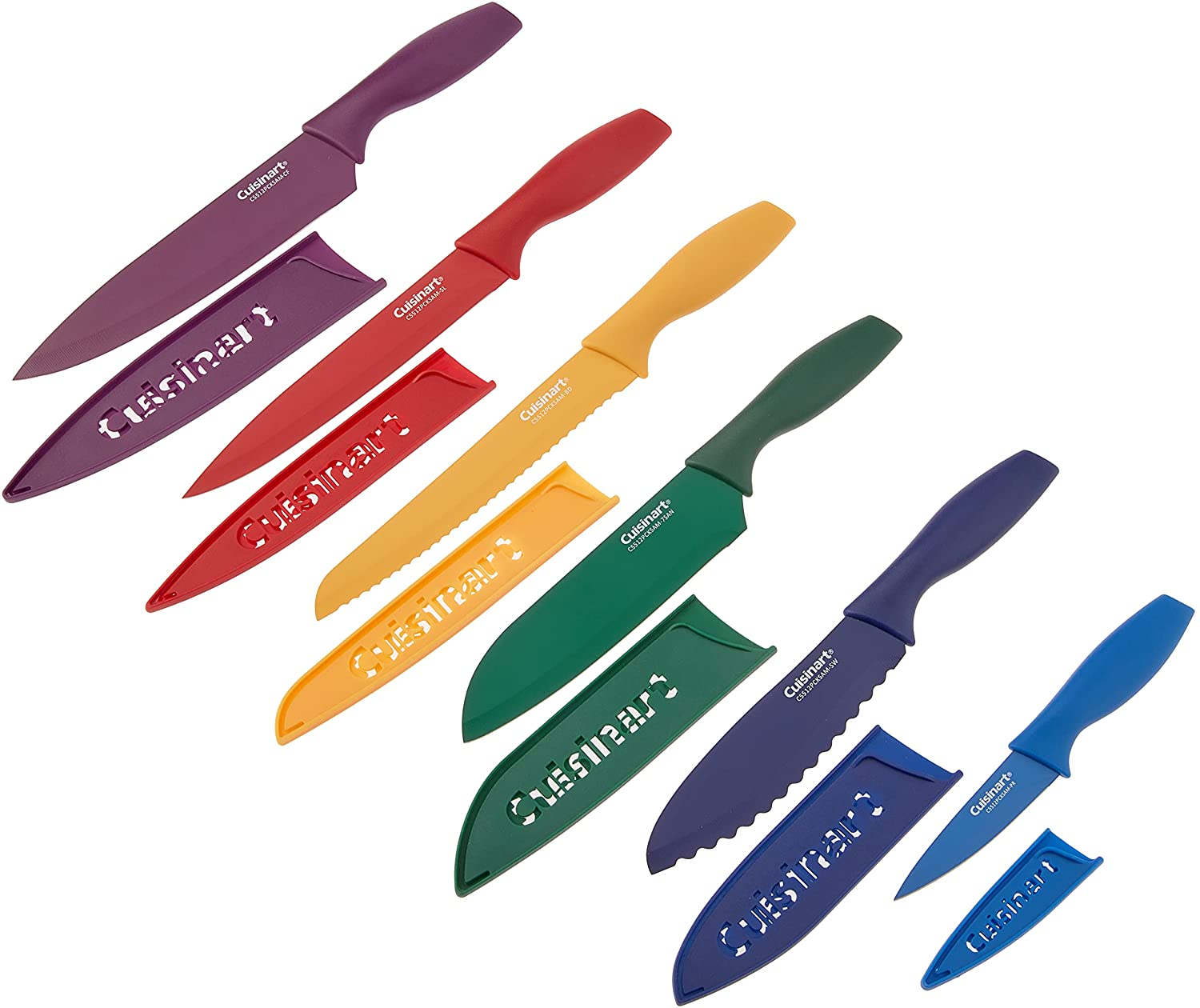 Cuisinart C55-12PCKSAM Color Blade Guards (6 Knives and 6 Covers) 12-Piece Knife Set, Jewel