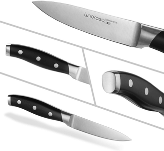 Linoroso Paring Knife 3.5 Inch Small Kitchen Knife with Elegant Gift Box, Sharp Forged German Carbon Stainless Steel Fruit Knife, Full Tang, Ergonomic Handle-Classic Series