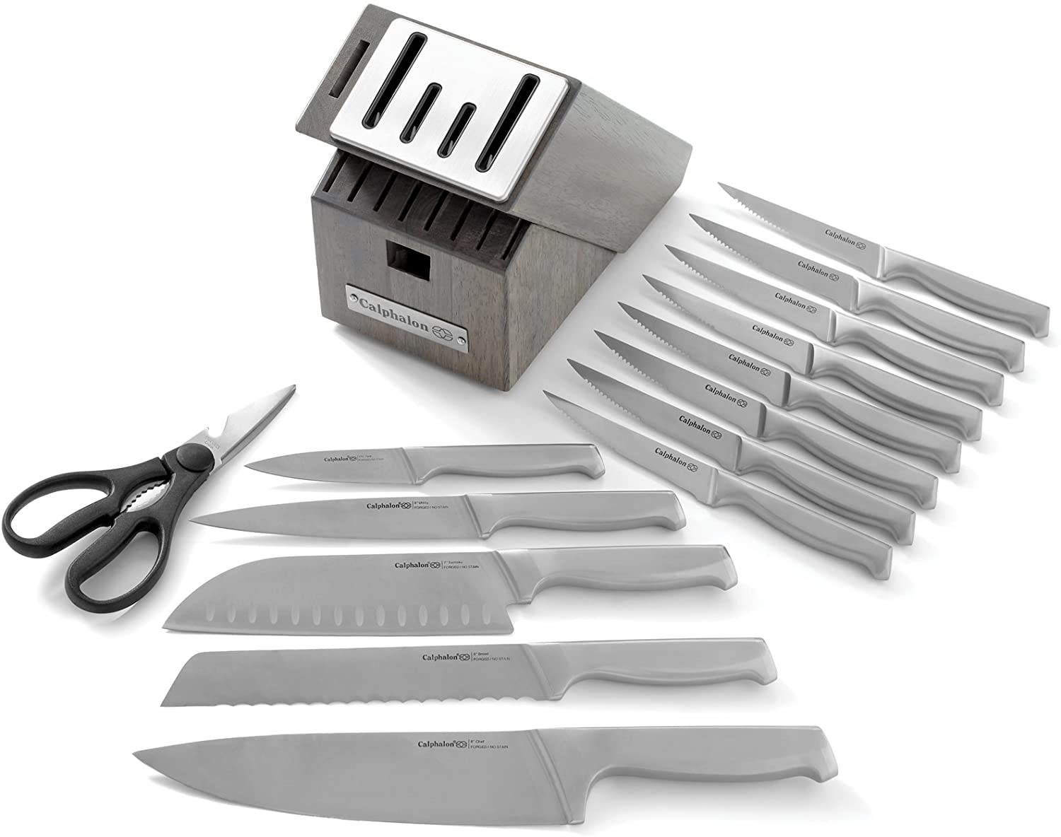 Calphalon Classic Self-Sharpening Stainless Steel 15-Piece Knife Block Set
