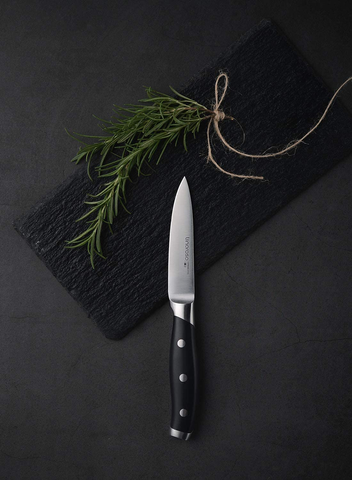 Image of Linoroso Paring Knife 3.5 Inch Small Kitchen Knife with Elegant Gift Box, Sharp Forged German Carbon Stainless Steel Fruit Knife, Full Tang, Ergonomic Handle-Classic Series