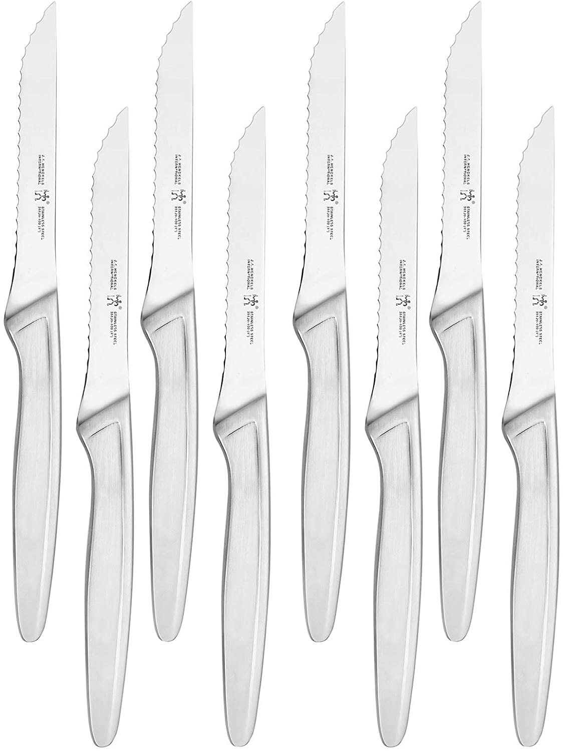 HENCKELS Steak Knife Set of 8, Stainless Steel Knife Set, Silver